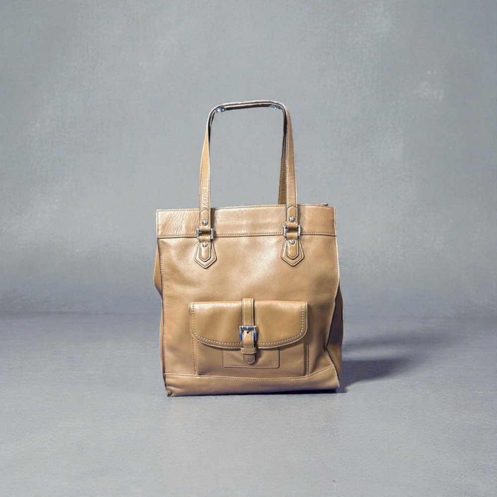 Coach Tan Leather Tote Bag - Picture 1 of 7
